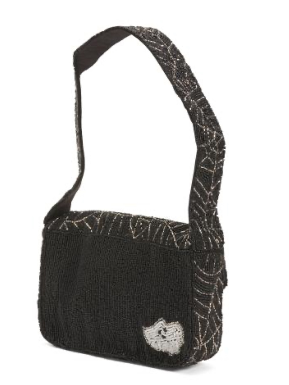 SOL AND MER halloween ghost motif fully beaded shoulder bag - Picture 3 of 3